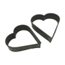 Set of 2 heart-shaped pastry molds