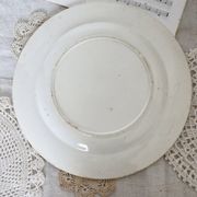 Round serving dish Badonviller ironstone model Jasmin floral butterfly motif late 19th century