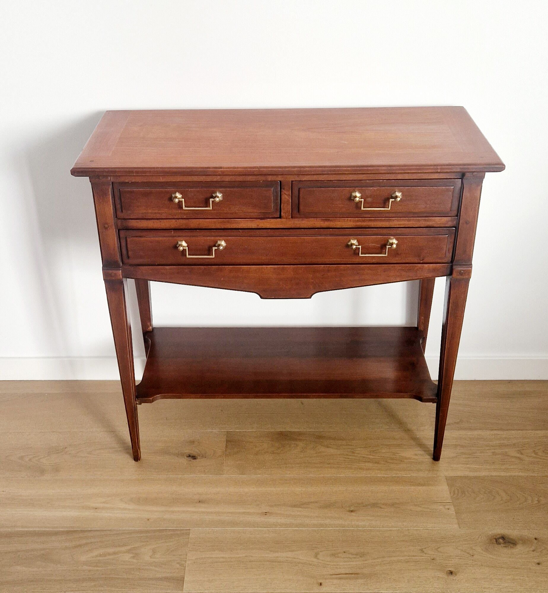 Console trolley style Directoire in mahogany
