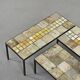 Three ceramic coffee tables by Les 2 Potiers, France, circa 1965