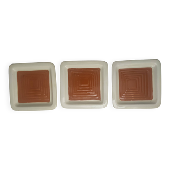 Set of 3 vintage ceramic pockets B.Letalle