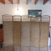 paravent osier, rotin, 5 panneaux