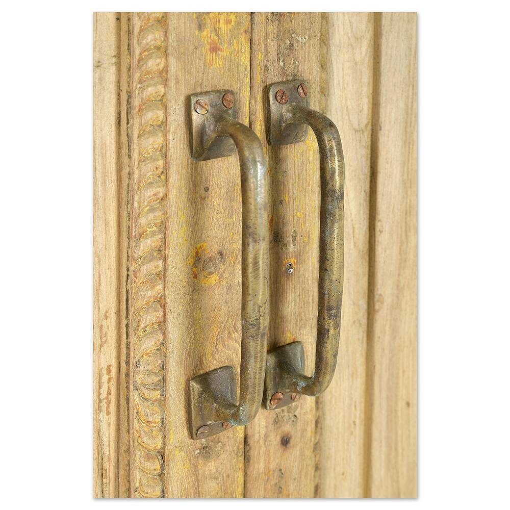 Ancienne porte indienne à deux battants en bois massif