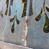 Solid gate, garden iron, H227x110cm, old, exterior door
