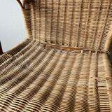 Fauteuil rotin adulte vintage