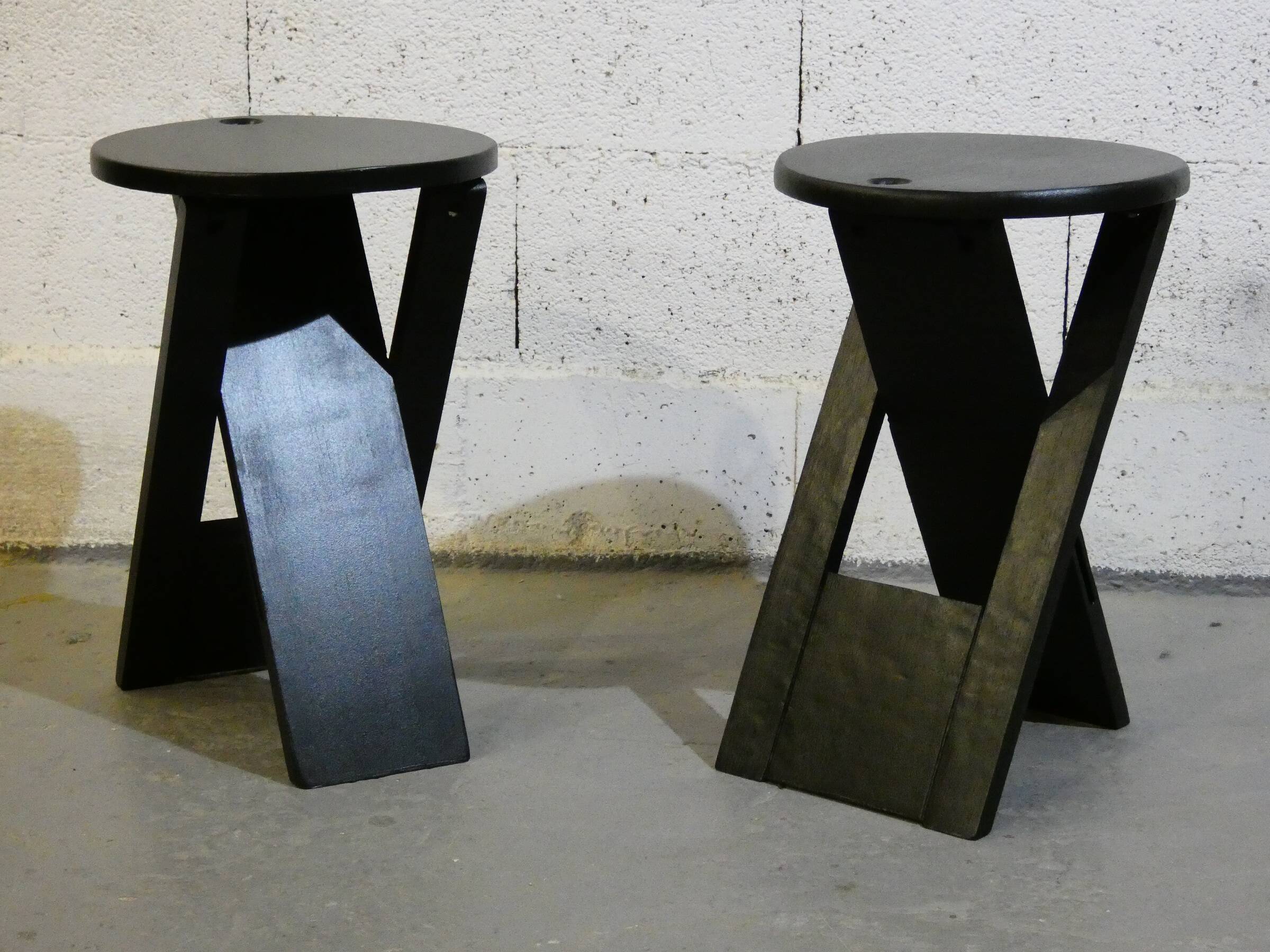 Pair of Suzy stools designed by Adrian Reed 1980