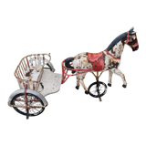 Sulky metal carousel two-seater 50s