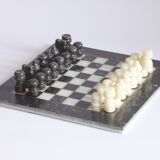 Marble and alabaster chess set, 1970s.