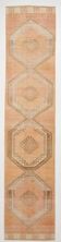 Vintage Runner Rug, 3x13 Long Faded Rug, Runner Rug, 84x398Cm