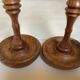 Pair of large wooden candlesticks