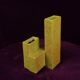 Geometric Twin-Column Ceramic Vase Space Age, Italy 1970