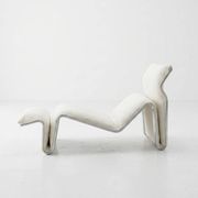 "Lysmasken" chaise longue in aluminium and canvas, designed by Eric Sigfrid Persson, 1970s.