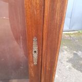 Empire style mahogany and mahogany veneer display case