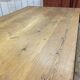 Early 20th century farmhouse table in fir and chestnut with benches