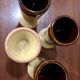 Enamelled stoneware mugs