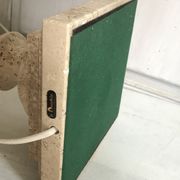 Pied de lampe en pierre le dauphin vintage 55cm