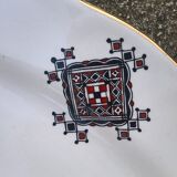 Oval dishes in Mila earthenware (Algeria) Berber motifs, vintage 60s-70s