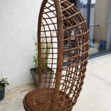 Swing hanging armchair osier rattan