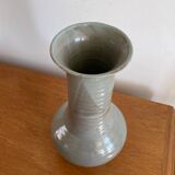 Glazed stoneware based, signed.