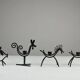 Set of 6 Black Metal Farm Animal Candleholders — Gunnar Ander for Ystad-Metall, Sweden, 1960s