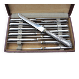 12 old Orbrille stainless steel table knives