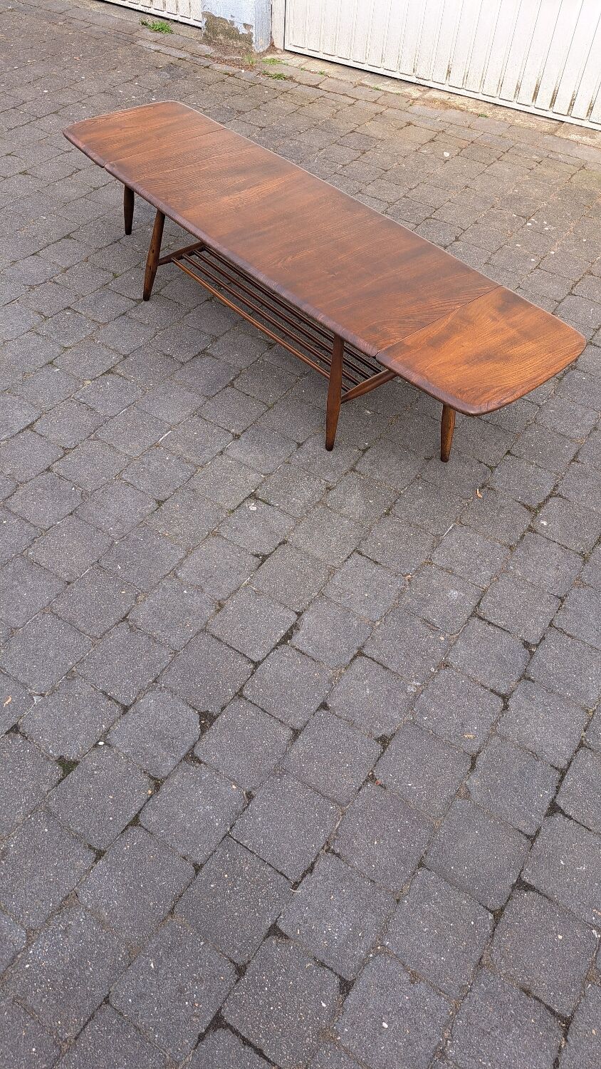 Table basse Ercol avec deux rallonges