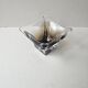 Murano Sommerso transparent brown glass catchall
