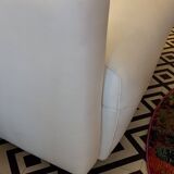 White leather sofa