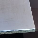Coffee table from the 70s in chromed steel and smoked plexiglass double swivel trays