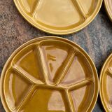 5 assiettes à fondue Gien