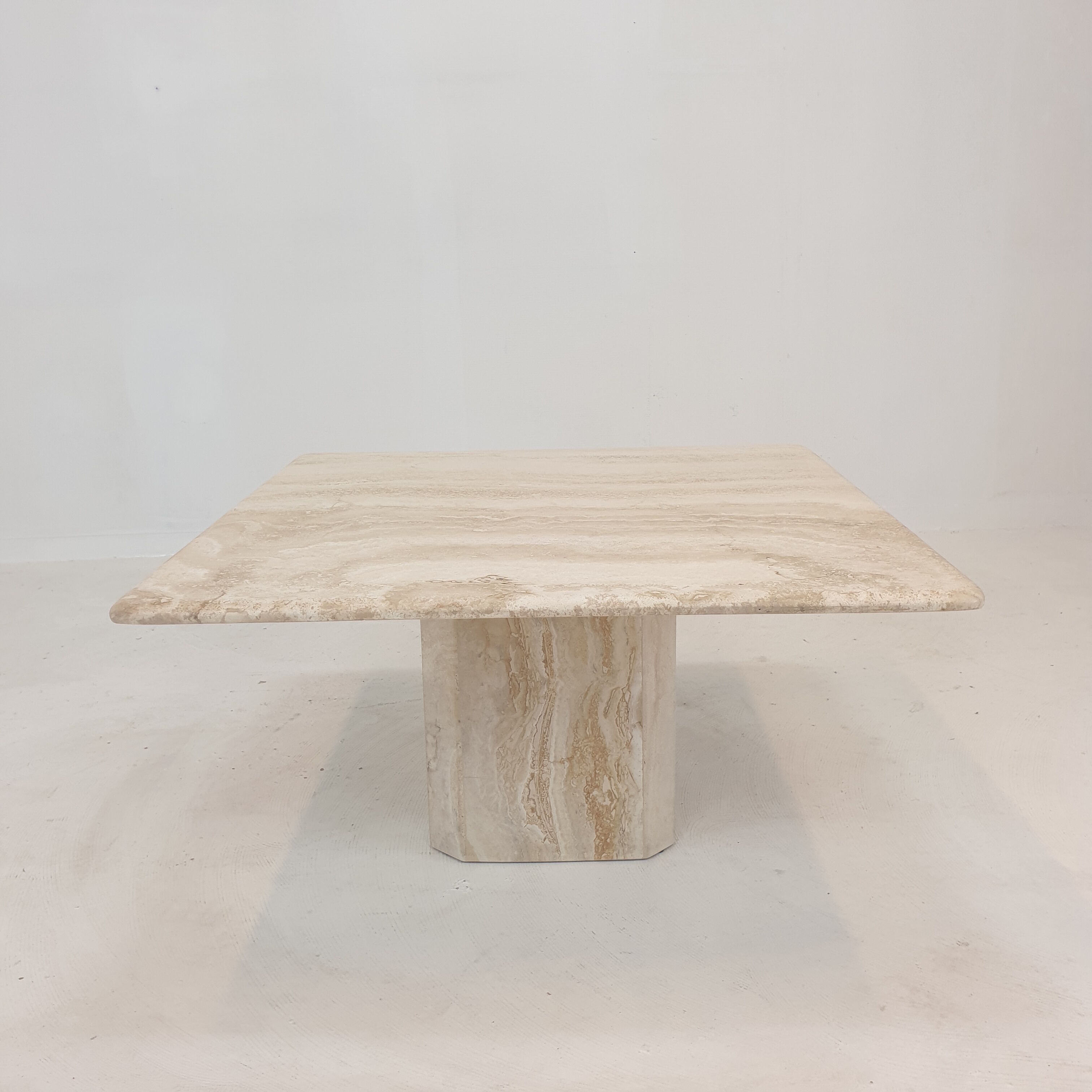Italian travertine coffee table, 1980's