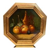 Oil painting on panel Still Life signed C. Ventura