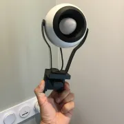 70s black and white eye ball globe lamp