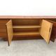 Enfilade by Robert DEBIEVE in mahogany veneer and brass, France 1950.