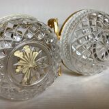 Double bowl servant in crystal Stella Genuine Lead Crystal