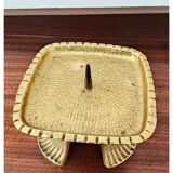 Bougeoir brutaliste en laiton