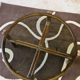 Bamboo and smoked glass coffee table 1970