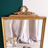 Golden mirror with mercury ice cream 44x75cm