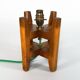 Pair of Antique Japanese Wooden Itomaki Silk Spool Table Lamps