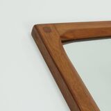 Miroir rectangulaire en teck par Aksel Kjersgaard, Danemark années 1970