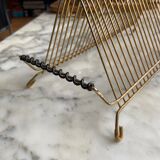 Gold metal and black scoubidou vinyl holders