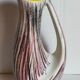 Free-form ceramic vase by R. Dupanier with abstract decoration from the 50s
