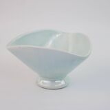 Small bowl or empty pocket in iridescent sky blue ceramic Vallauris circa 1950