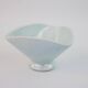 Small bowl or empty pocket in iridescent sky blue ceramic Vallauris circa 1950