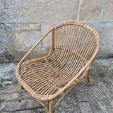 Vintage rattan armchair