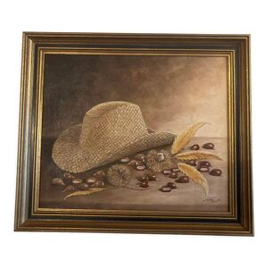 toile nature morte châtaignes