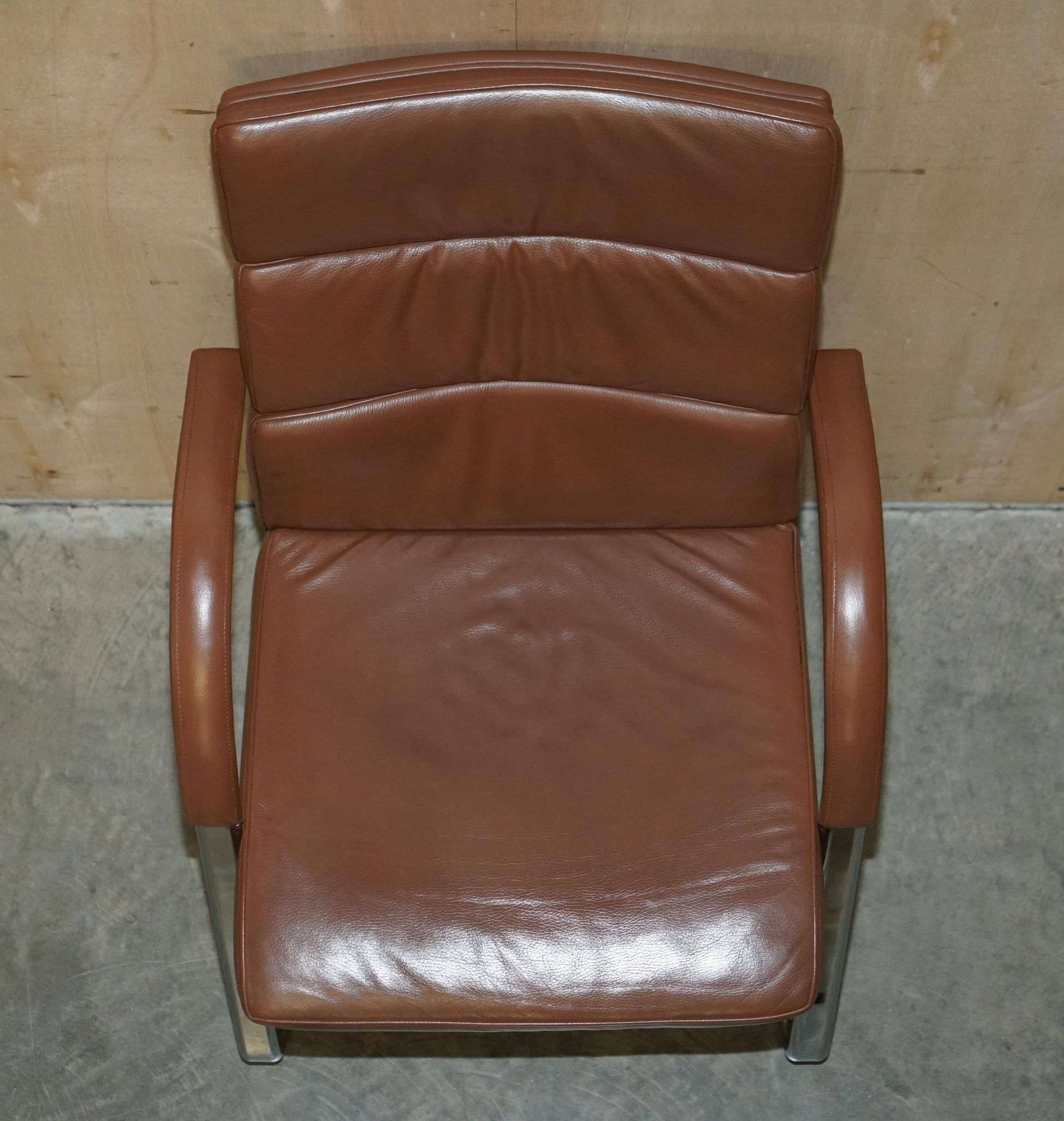 Fauteuil de bureau William Hands Orion en cuir, style Mid-Century Modern