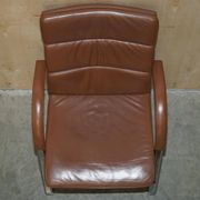 Fauteuil de bureau William Hands Orion en cuir, style Mid-Century Modern