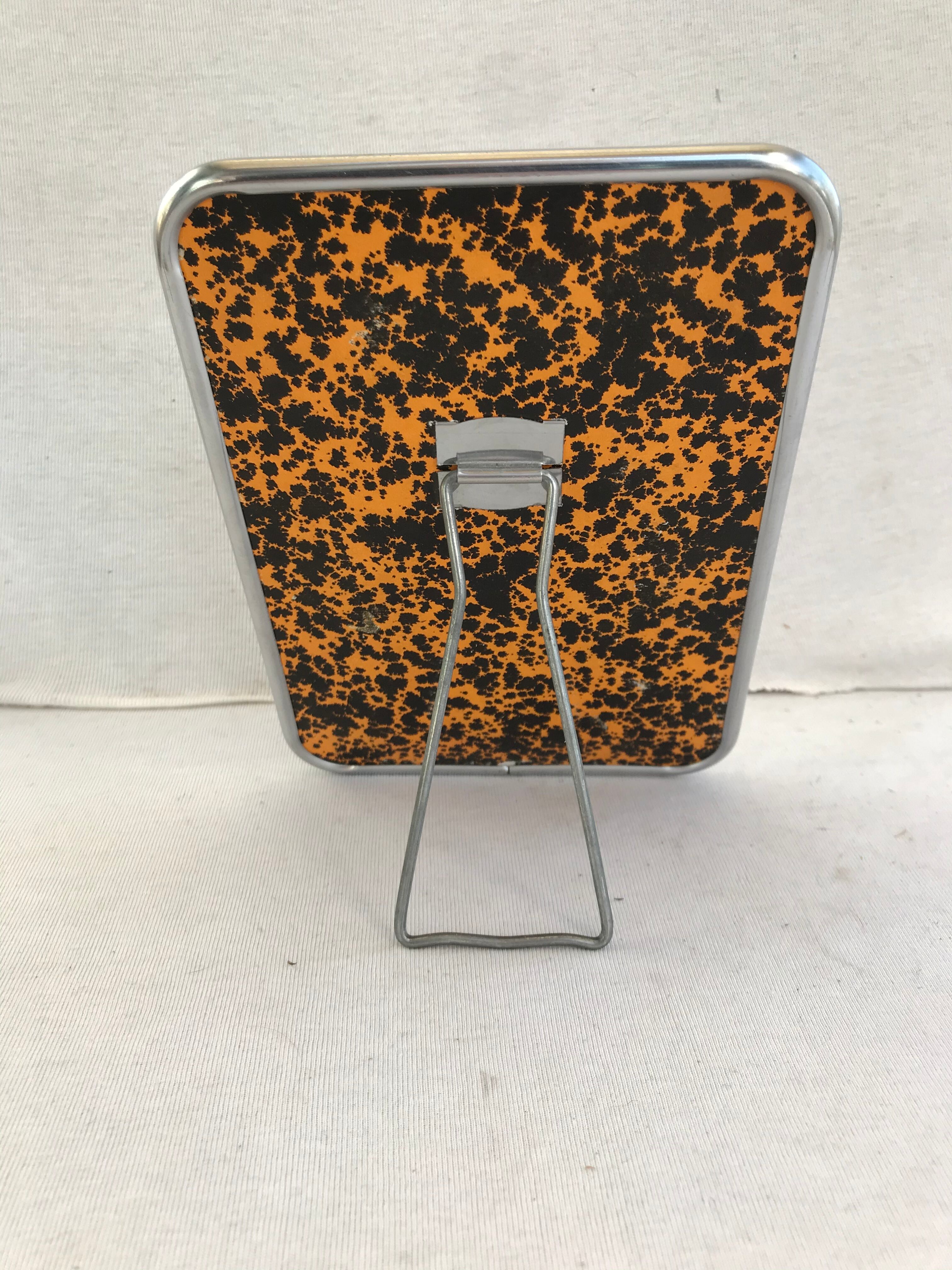 Former mirror barbier contour alu and tripod 14x20cm