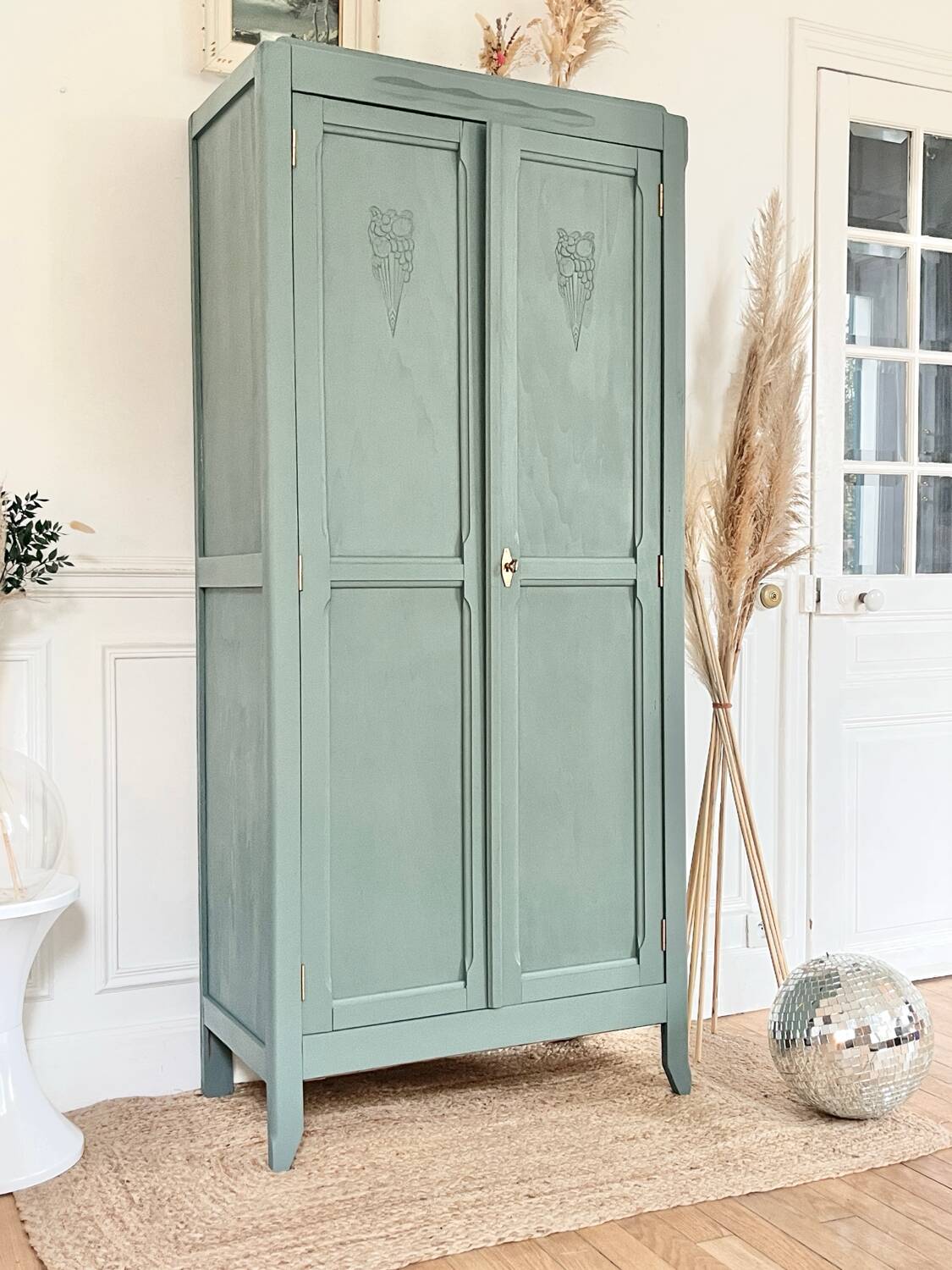 Armoire Art Déco verte